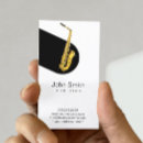 Buscar saxofón tarjetas de visita Músico