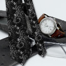 Buscar paisley floral corbatas Negro