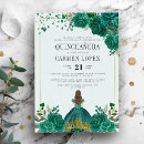 Buscar mis xv invitaciones Verde esmeralda