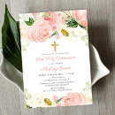Buscar primera comunión floral invitaciones Primer chica de comunión