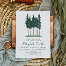 Buscar árbol de pino invitaciones Verde