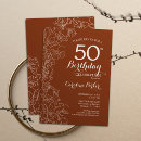 Buscar a fiesta invitaciones 50 cumpleaños Floral
