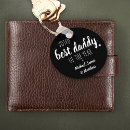 Buscar el mejor papá llaveros Negro y blanco