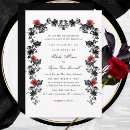 Buscar negro rojo boda invitaciones Para todos