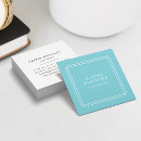 Buscar turquesa y blanco tarjetas de visita Simple