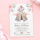 Buscar teepee invitaciones Acuarela