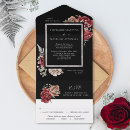 Buscar negro rojo boda invitaciones Para ellos