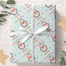 Buscar pingüino lindo papel de regalo Feliz navidad