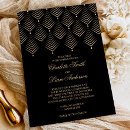 Buscar art deco invitaciones Negro y oro