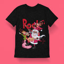 Buscar rock and roll navidad camisetas Santa