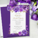 Buscar púrpura invitaciones floral