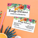 Buscar flores hawaianas tarjetas de visita Hawaii