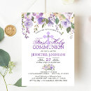 Buscar primera comunión de la lila invitaciones Lavanda