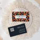 Buscar piel animal tarjetas de visita Código qr