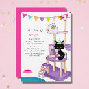 Buscar gato colorido invitaciones Chica