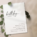 Buscar nacimiento moderno invitaciones Blanco y negro