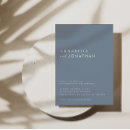 Buscar azul polvoriento boda invitaciones Tipografía