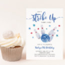 Buscar bowling invitaciones Rojo y azul