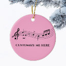 Buscar notas musicales adornos Rosa