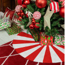 Buscar rayas rojas faldas arbol navidad Blanco