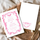 Buscar floral rosado boda invitaciones Caligrafía de escritura elegante