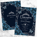 Buscar quinceanera azul marino invitaciones Para ella