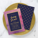 Buscar rosa y púrpura invitaciones 5 º ducha