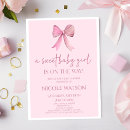 Buscar invitaciones baby shower niña Está en camino