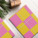 Buscar retro amarillo papel de regalo A cuadros