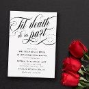 Buscar blanco y negro gótico invitaciones Hallowedding