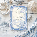 Buscar toile del vintage invitaciones Azul polvoriento