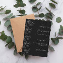 Buscar floral blanco y negro invitaciones Invitados