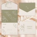 Buscar verde musgo invitaciones Vintage