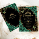 Buscar verde y negro invitaciones Para ella