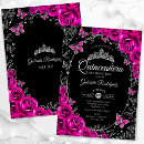 Buscar rosa y negro invitaciones Para ella