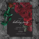 Buscar rojo sangre invitaciones Negro y rojo