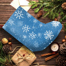 Buscar copo de nieve calcetines navideños Azul