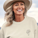 Buscar elegante mujer sudaderas Logotipo