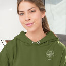 Buscar elegante mujer sudaderas Logotipo