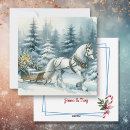 Buscar caballo blanco tarjetas Nieve
