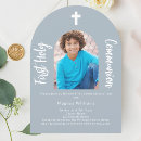 Buscar primera comunión santa invitaciones Azul polvoriento