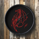 Buscar tatuajes tribales relojes de pared Rojo
