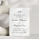 Buscar simplicidad invitaciones Blanco y negro