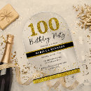 Buscar 100 años invitaciones Purpurina de oro