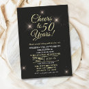 Buscar 50th anniversary invitaciones Black
