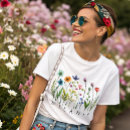 Buscar prensada camisetas Flores prensadas