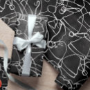 Buscar pizarra del navidad papel de regalo Blanco y negro