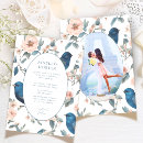 Buscar vintage francés invitaciones Polvorientas nupciales azules