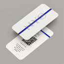 Buscar aplicación ley de tarjetas de visita Línea azul delgada