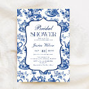 Buscar porcelana azul invitaciones Victoriano